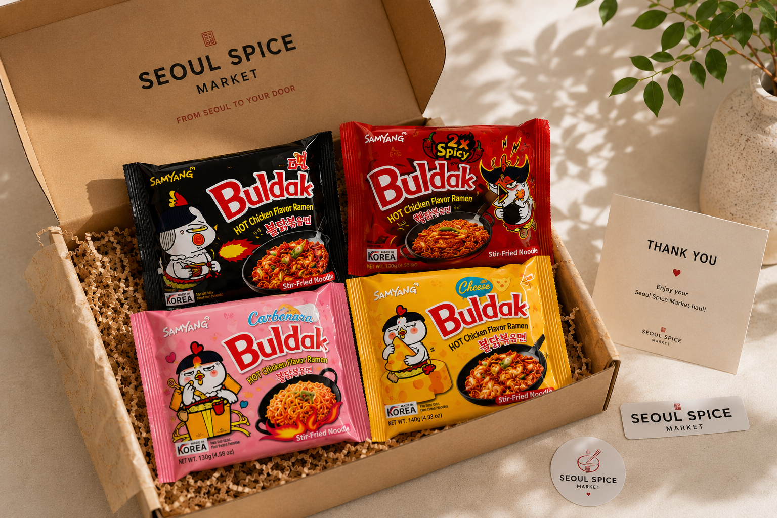Buldak Flavors Collection Box – Try All 4 Bestselling Flavors