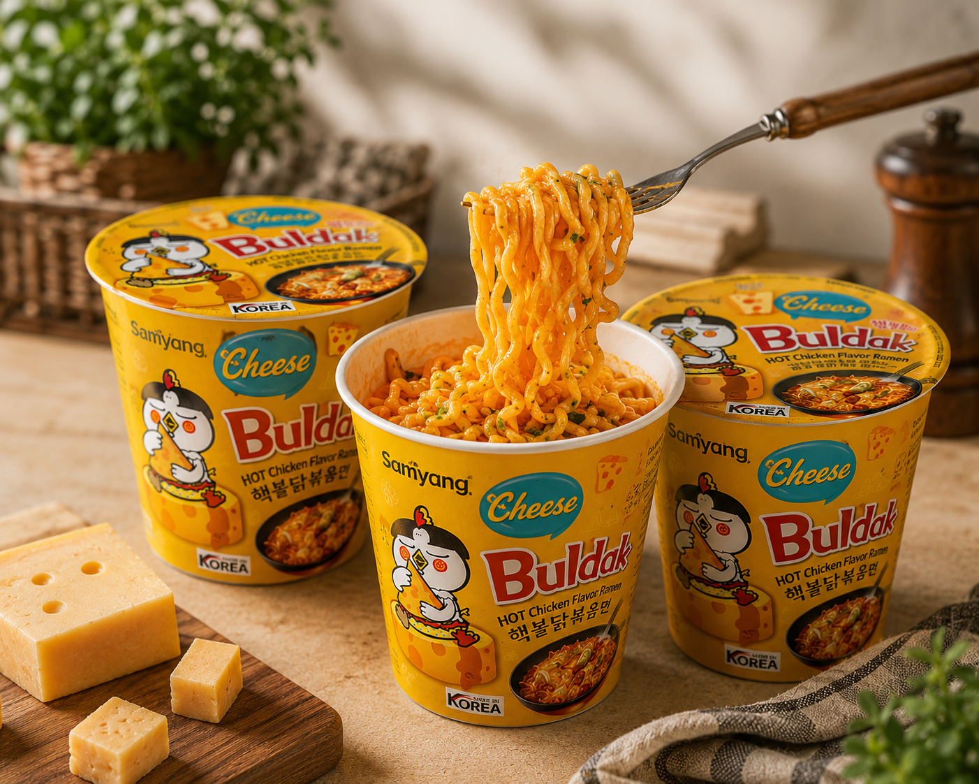 Samyang Buldak Cheese Ramen Cup – Available in 6, 12, 24 & 48 Cups