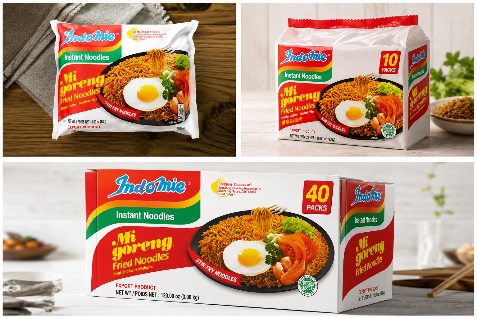 Indomie Mi Goreng Fried Noodles 80g per pack - Bulk  Packs