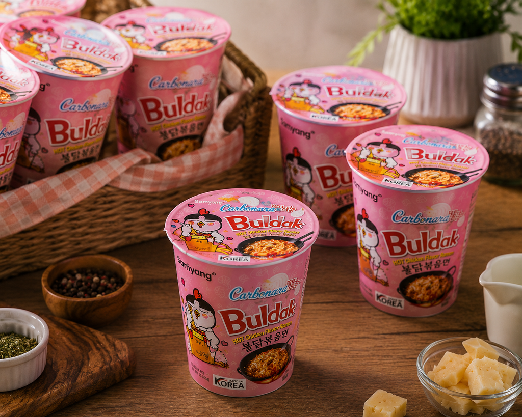 Samyang Buldak Carbonara Ramen Cup – Available in 6, 12, 24 & 48 Cups