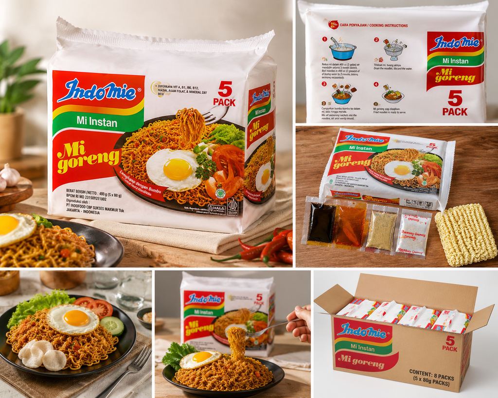 Indomie Mi Goreng Fried Noodles 80g per pack - Bulk  Packs