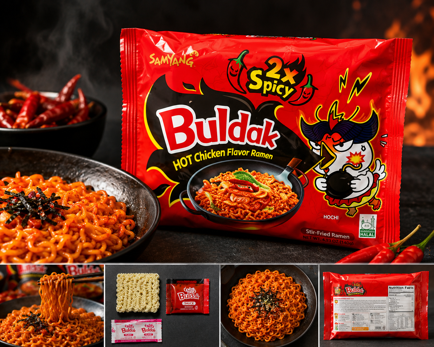 Samyang Buldak 2x Spicy Ramen 140g per pack- Bulk Packs